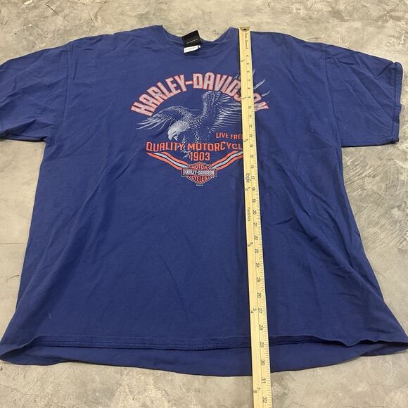 2013 Harley Davidson Tampa Bay Florida DBL Sided Size 2XL Blue Short SLV Tee - Picture 2 of 8